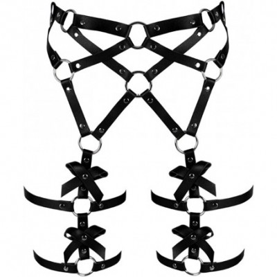 Garters & Garter Belts Women's Body Harness Punk Legs Garter Belt Punk Gothic Garter Carnival Clothing Accessories - Black - ...