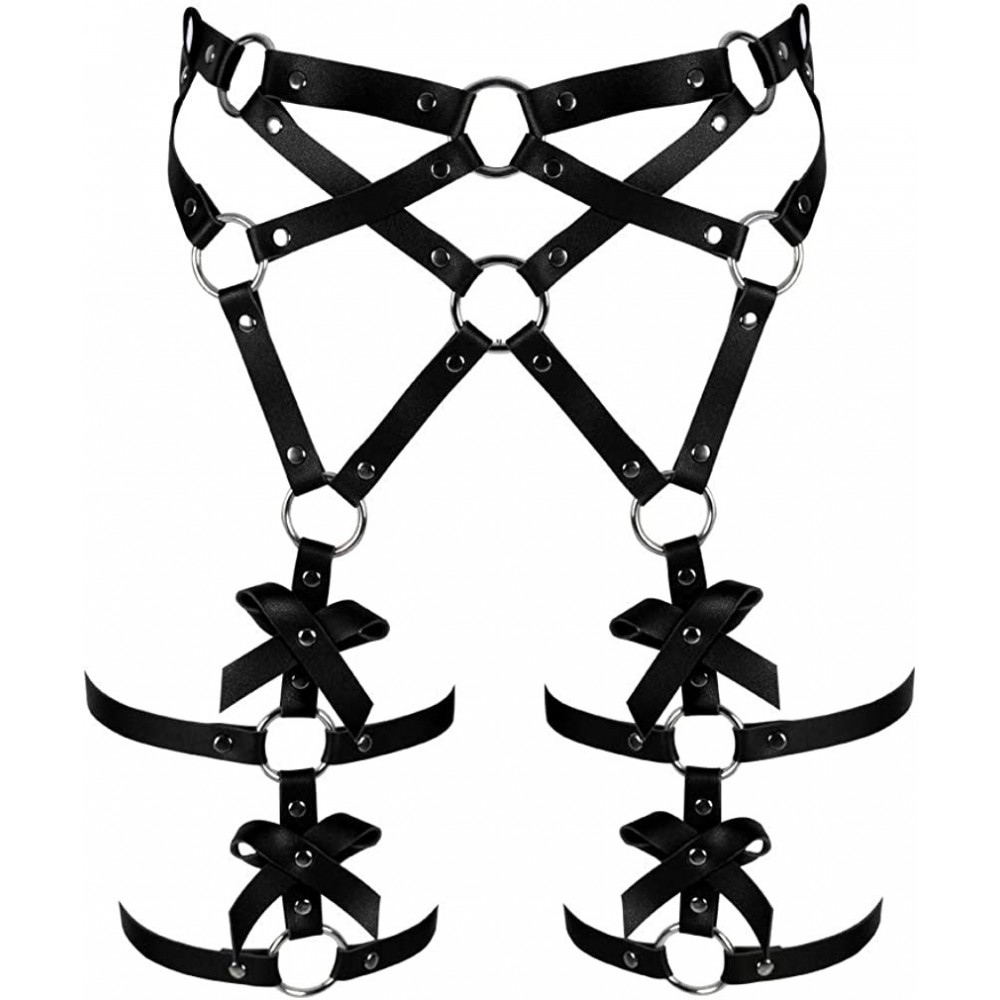 Garters & Garter Belts Women's Body Harness Punk Legs Garter Belt Punk Gothic Garter Carnival Clothing Accessories - Black - ...