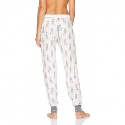 Bottoms Women's Lounge Banded Pajama Pant - Winter Escape Natural - CR180N6QIQM