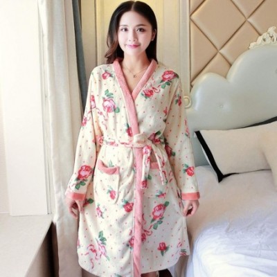 Robes Thicken Nightgowns Winter Bathrobe Women Pajamas Bath Flannel Warm Robe Sleepwear Womens Robes Coral Velvet R Q 812 2 -...