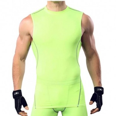 Shapewear Men Compression Body Shaper Vest Weight Loss Corset Slim Tank Top Breathable Waist Trainer Workout - Green - C519E4...