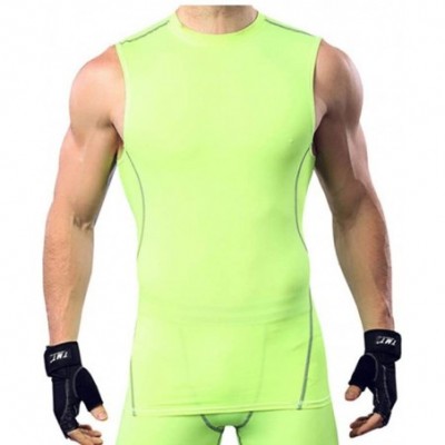 Shapewear Men Compression Body Shaper Vest Weight Loss Corset Slim Tank Top Breathable Waist Trainer Workout - Green - C519E4...