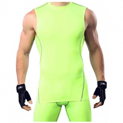 Shapewear Men Compression Body Shaper Vest Weight Loss Corset Slim Tank Top Breathable Waist Trainer Workout - Green - C519E4...