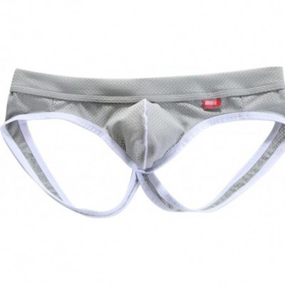 Briefs Men Low Rise Jockstrap - Gray - C511VBFW04J