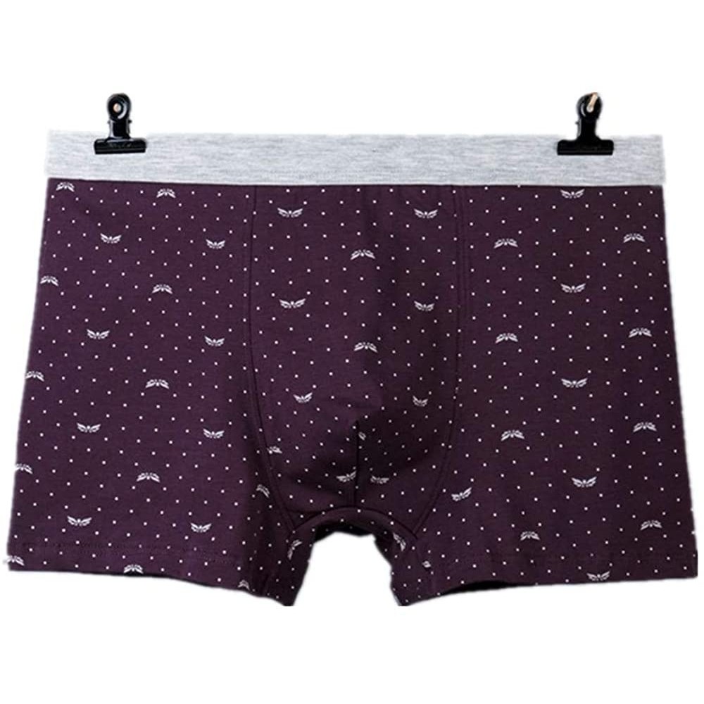 Briefs Extra Large Comfort Soft Cotton Fat Mens Polka Dot Print Underwear Trunk Pack U Convex Pouch Sexy Underpants - Dark Pu...