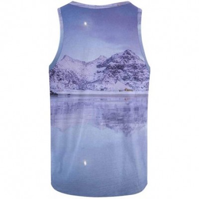 Undershirts Men's Muscle Gym Workout Training Sleeveless Tank Top Flowers Floral - Multi2 - C919DW8GR2Q