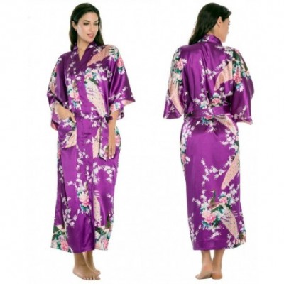 Robes Women's Bathrobe- Satin Robes for Brides Wedding Robe Sleepwear Silk Pijama Casual Bathrobe Animal Rayon Long Nightgown...