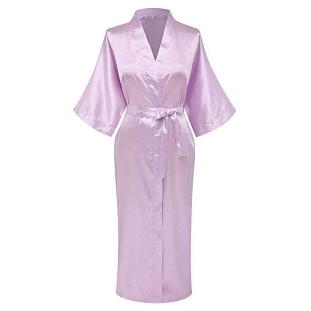 Robes Women Satin Cardigan Women Silk Satin Long Wedding Bride Bridesmaid Robe Kimono Robe Home Wear Daily Wear Women's Gift ...