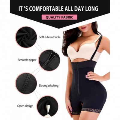 Shapewear Women Butt Lifter Shorts High Waist Slimming Body Shaper Tummy Control Thigh Panties Shapewear Bodysuit with Zipper...