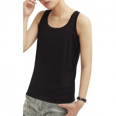 Camisoles & Tanks Super Flat Les Lesbian Tomboy Compression 3 Rows Clasp Chest Binders Tank Tops - Black - CG11WUTWVFN