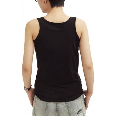 Camisoles & Tanks Super Flat Les Lesbian Tomboy Compression 3 Rows Clasp Chest Binders Tank Tops - Black - CG11WUTWVFN