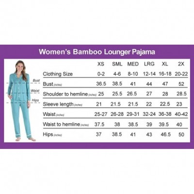 Sets Women's Bamboo 2-Piece Long Sleeve Button-Down Pajama Lounger Set - Cat Tail - C118RDE4KWA