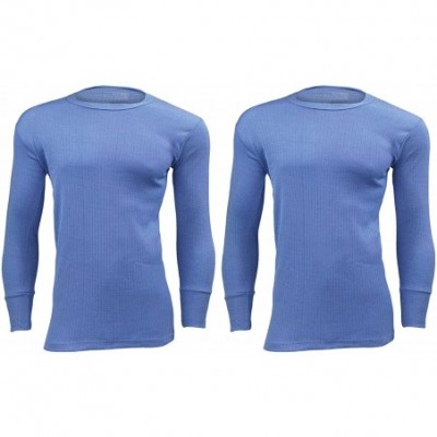 Thermal Underwear Mens Thermal Underwear Baselayer Long Sleeves Winter Workout Shirt Top S-2XL Pack of 2 & 3 - Pack Fo 2 Blue...