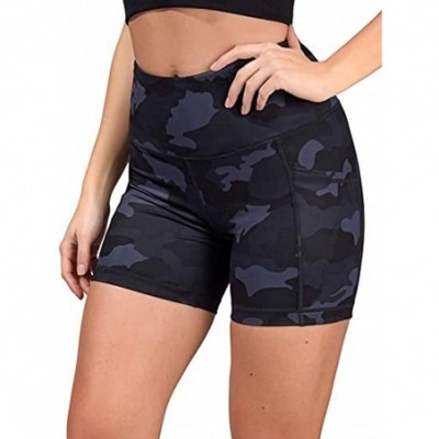 Sets High Waist Yoga Shorts for Women Tummy Control Athletic Workout Running Shorts Tie Dye Yoga Pants with Pockets 02 Navy -...