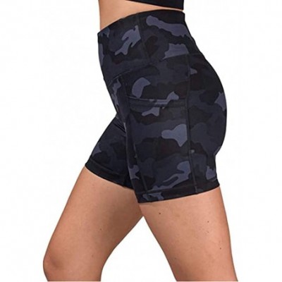 Sets High Waist Yoga Shorts for Women Tummy Control Athletic Workout Running Shorts Tie Dye Yoga Pants with Pockets 02 Navy -...