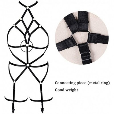 Garters & Garter Belts Female Body Harness Bra Garter Soft Hollow Carnival Dance Accessories Punk Gothic Adjustable Belt(0020...