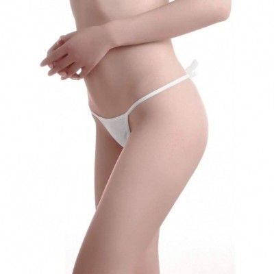 Panties Women's Sexy Thin Belt Panties Low Waist Cotton Sexy Thong Angel Devil Wings - White - CZ19CGY425N