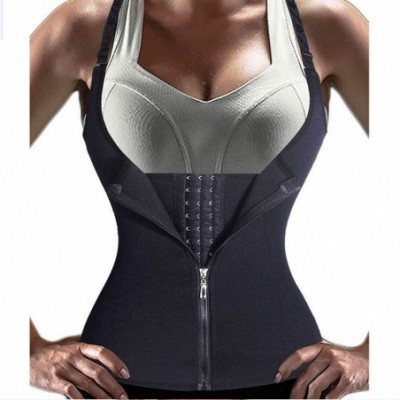 Shapewear Women Waist Trainer Corset Zipper Underbust Vest Body Shaper Cincher Tank Top-Adjustable Straps - C718S9SUI94