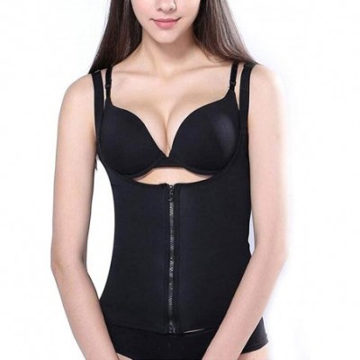 Shapewear Women Waist Trainer Corset Zipper Underbust Vest Body Shaper Cincher Tank Top-Adjustable Straps - C718S9SUI94