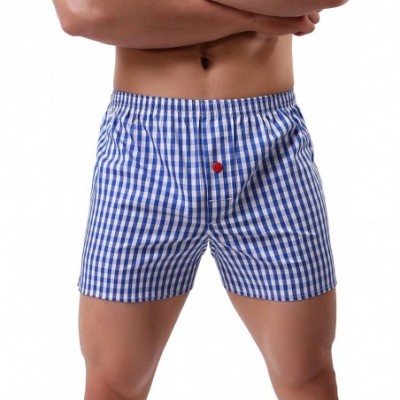 Boxers Men's 100% Cotton Woven Boxers - 3 Pack- Black / Blue / Red - CF18GL4GIN3