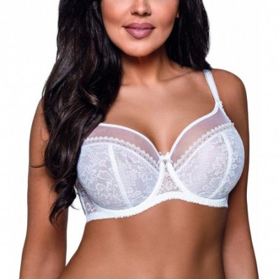 Bras 1396 Sweet Lace Soft Bra (Matching Briefs and Thong Available) - Made in EU - White - C312HDOWB13