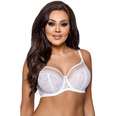 Bras 1396 Sweet Lace Soft Bra (Matching Briefs and Thong Available) - Made in EU - White - C312HDOWB13