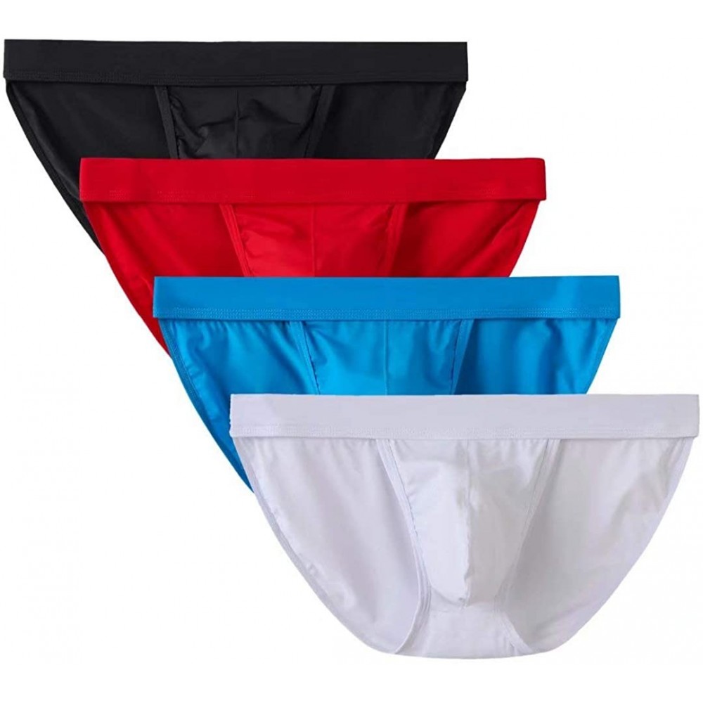 Briefs Men's Bikinis Underwear Low Rise Nylon Briefs Underpanties - 4pack2 - CG192G4THY2