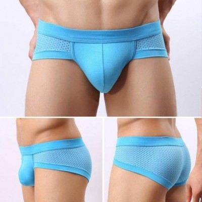 Briefs Men Sexy Cotton Underwear Shorts Underpants Soft Briefs New Boxershorts Homme Male Panties Bokserki - Yellow - CF19E79...