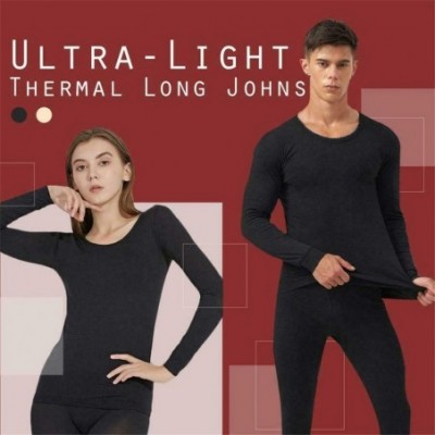 Thermal Underwear Lightweight Thermal Underwear for Women Seamless Elastic Baselayer Long Johns Top & Bottom Set Thermal Inne...