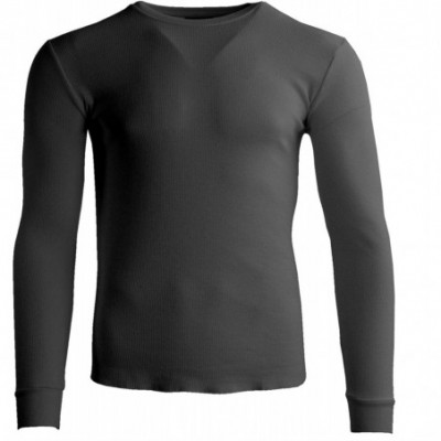 Thermal Underwear Thermal Fit Long Sleeve Waffle Lightweight T-Shirt Round Neck Slim Fit Soft Cotton Layer Shirt 1 2 3 or 6 P...