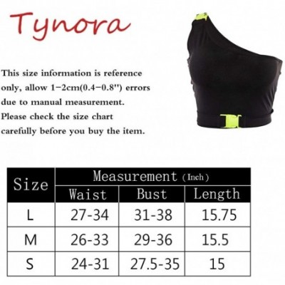 Camisoles & Tanks Women Sexy Single Shoulder Buckle Tube Tank Crop Top Camisole for raves festival - Black - C818QOQ862X