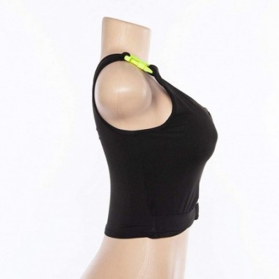 Camisoles & Tanks Women Sexy Single Shoulder Buckle Tube Tank Crop Top Camisole for raves festival - Black - C818QOQ862X