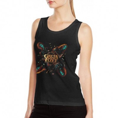 Camisoles & Tanks Greta Van Fleet When The Curtain Falls Women Sexy Undershirts Sports Vest T Shirt Black - Black - CC19DUDGS27