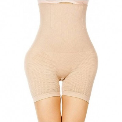 Shapewear Women High Waist Cincher Girdle Belly Slimmer Trainer Shapewear Butt Lifter Panties - Nude - C7185Q3Y0AR