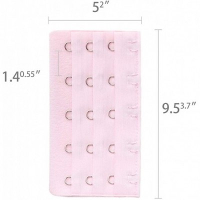 Accessories 5pcs Multicolor Cotton Blends 3 x 5 Hooks Bra Strap Extension Buckle - CQ11H083FIB