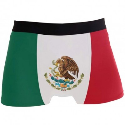 G-Strings & Thongs Breathable Boxer Brief Underwear Mens Boys Mexico Flag - Black - C218YZ9GLHG