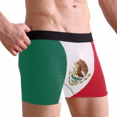 G-Strings & Thongs Breathable Boxer Brief Underwear Mens Boys Mexico Flag - Black - C218YZ9GLHG