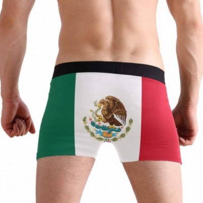 G-Strings & Thongs Breathable Boxer Brief Underwear Mens Boys Mexico Flag - Black - C218YZ9GLHG