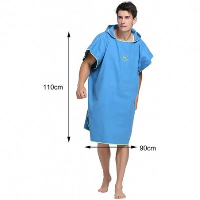 Robes Hooded Bathrobe Towel for Adults Women Mens 8 Pure Colors Optional Swim Towels Poncho Quick Dry Beach Changing Robe- St...