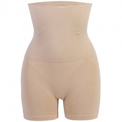 Shapewear Women High Waist Cincher Girdle Belly Slimmer Trainer Shapewear Butt Lifter Panties - Nude - C7185Q3Y0AR