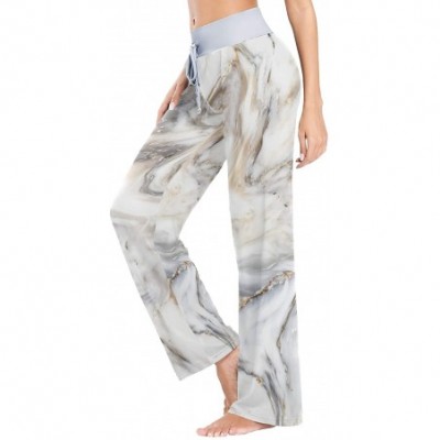 Bottoms Marble Ink Tile Luxurious Women's Pajama Pants Lounge Sleep Wear - Multi - CZ19D0YD2E9