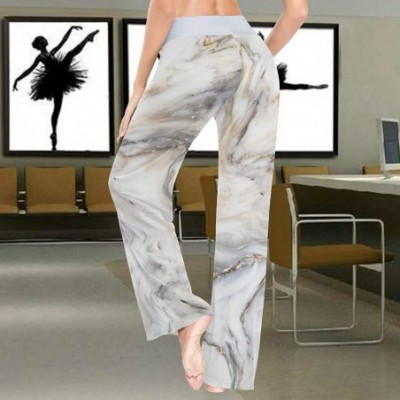 Bottoms Marble Ink Tile Luxurious Women's Pajama Pants Lounge Sleep Wear - Multi - CZ19D0YD2E9