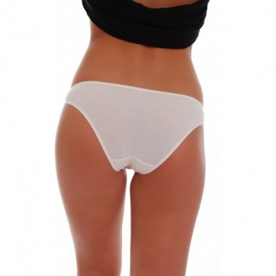 Panties 2-Pack Cotton Low Waist Bikini Panties - Made in EU 1027 - Champagne - C9186YH2M2Q