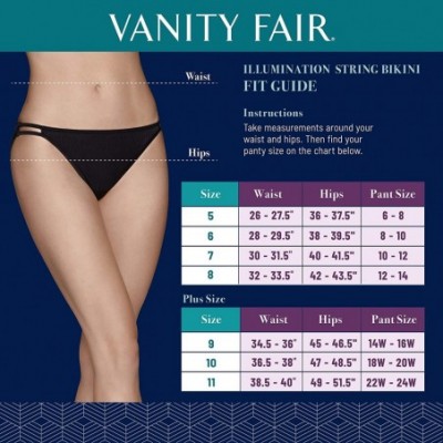 Panties Women's Illumination String Bikini Panties (Regular & Plus Size) - Steele Violet - CI115Q6PXAV