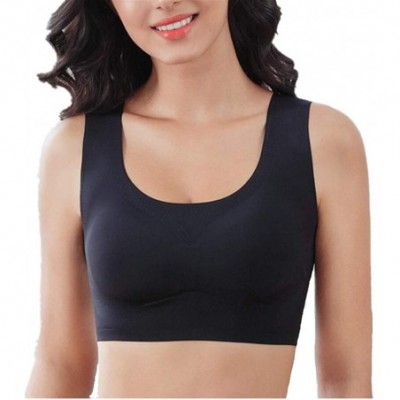 Bras Womens Sleep Bra Wirefree Comfort Bralette Low-Impact Leisure Daily Bras - Black - CX1900NMMXM