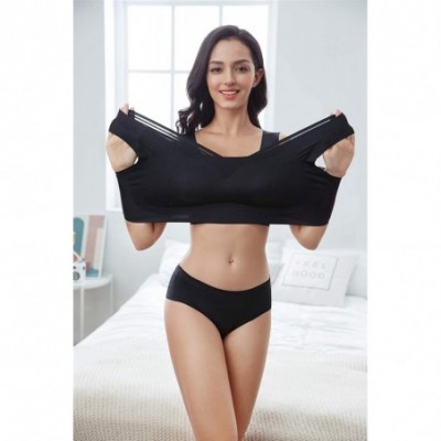 Bras Womens Sleep Bra Wirefree Comfort Bralette Low-Impact Leisure Daily Bras - Black - CX1900NMMXM