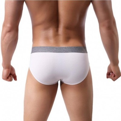 Briefs Men's Soft Briefs Stretchy Breathable Moisture-Wicking Underwear Multipack - 3-pack White - CC18I77LE2C