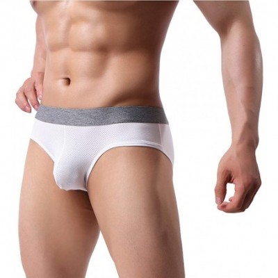 Briefs Men's Soft Briefs Stretchy Breathable Moisture-Wicking Underwear Multipack - 3-pack White - CC18I77LE2C