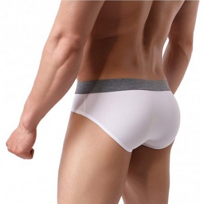 Briefs Men's Soft Briefs Stretchy Breathable Moisture-Wicking Underwear Multipack - 3-pack White - CC18I77LE2C