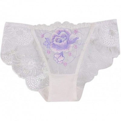 Robes Women's Sexy Lingerie Lace Open Thong Panties G-Pants Lingerie Pajamas - White - C0194TMD7Q7